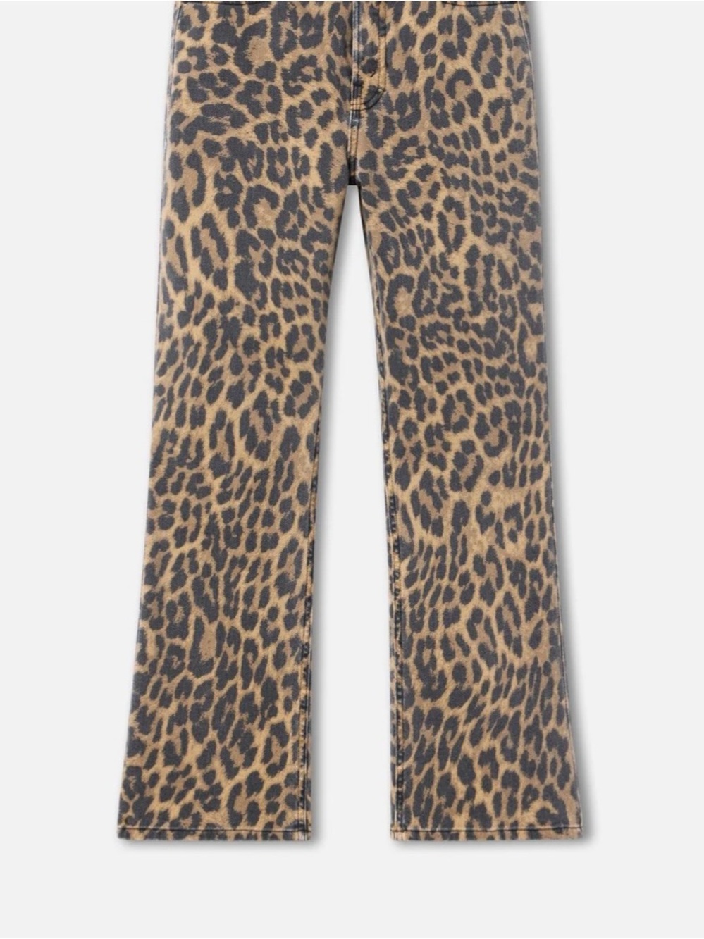 Good American-Good Kick Flare Leopard Jeans Color: Lucky Leopard Size 10 NWT